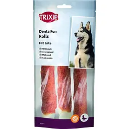 Ласощі Trixie Denta Fun Chewing Rolls для собак Паличка для чищення зубів з качкою 17 см 140 г 3 шт (арт.31373)