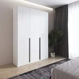 Шафа для одягу Vays M-32 Білий, 2 штанги та полиці, ЛДСП, 150×50×220 см - для спальні, вітальні, передпокою