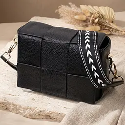 Класична вечірня сумка для жінок з палітурками з натуральної шкіри Vintage 22313 чорна - мініатюра 1