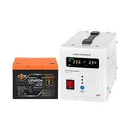 Комплект резервного живлення LogicPower B500 + літієва (LiFePO4) батарея 819 Wh