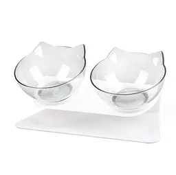 Миска для кота подвійна з ковзною похилою підставкою UKC Feeding Bowl