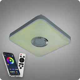 Люстра світлодіодна 517 Dlight RGB з пультом і колонкою 45Вт Білий (02152) - мініатюра 4