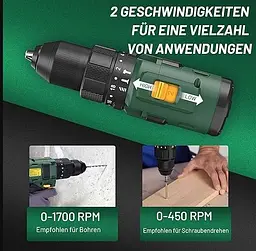 Шуруповерт Aleapow TP1820 безщітковий акумуляторний ударний швидкозатискний патрон кейс 18 В - мініатюра 4