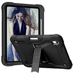 Захисний чохол для планшета Apple iPad 10.9 (2022) A2696/A2757/A2777/10.9 (2024)/11 (2025) A16, Rover, чорний, протиударний, з відкидною підставкою, накладка, TPU+PC, амортизуючі кути, підняті краї для захисту екрану і камери - мініатюра 2