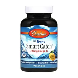 Жирные кислоты Carlson Омега-3 для Подростков, Teens Smart Catch, 90 желатиновых к (CL1611)