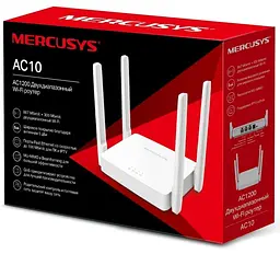 Роутер Mercusys AC10 AC1200 White 802.11ac (AC10) - мініатюра 3