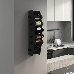 Полиця-тримач для вина Nice & Cozy WineLine на 6 пляшок чорна - мініатюра 3