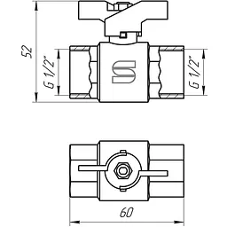 Кран кульовий прямий Selba 1/2″ ВВ КБ SL1507 - мініатюра 3