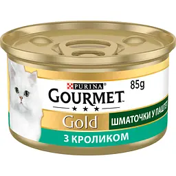 Упаковка вологого корму для котів Gourmet Gold Шматочки в паштеті з кроликом 2.04 кг (85 г x 24 шт.) - мініатюра 2