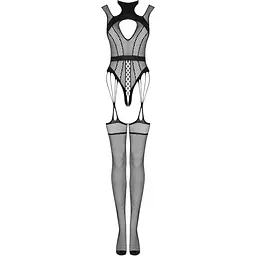 Ажурний бодістокінг з отворами Obsessive Bodystocking G327 Black S/M/L, чорний - мініатюра 5
