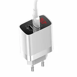 Зарядний з екраном Baseus Mirror Lake Digital 2 порти USB Type-C - мініатюра 4