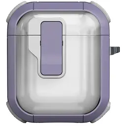 Футляр протиударний Locking Button для навушників Airpods 1/2 Light Purple