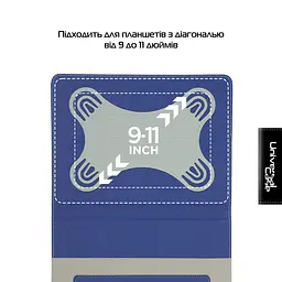 Чохол-книжка універсальний для планшетів з діагоналлю 10 дюймів, Silicone Hooks, blue, (263мм * 193мм * 20мм), штучна шкіра, фіксація скоби, застібка на гумці, обкладинка-підставка, ArmorStandart (ARM59079) - мініатюра 4