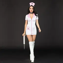 Еротичний костюм медсестри JSY Сексуальна Ніколетта One Size White