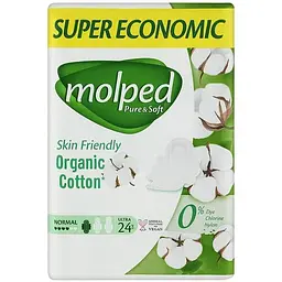 Гігієнічні прокладки Molped Pure&Soft Normal 4 краплі 24 шт. (8690536829026)