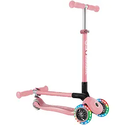 Самокат Globber Primo Foldable Lights пастельно-рожевий (432-211-3) - мініатюра 10