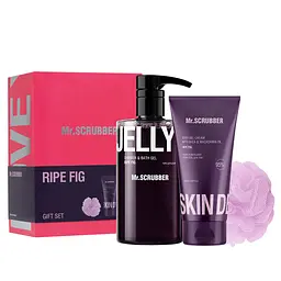 Подарунковий набір / Gift set (гель для душу +мочалка +крем-гель) Mr.SCRUBBER Ripe Fig