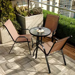 Комплект садових меблів 4Points Lido-3 з круглим столом ⌀70см