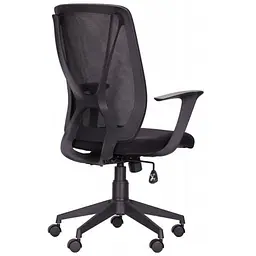 Офісне крісло для персоналу Art Metal Furniture Nickel Black сидіння Сідней-07/спинка Сітка SL-00 чорна (297089) - мініатюра 4