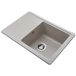 Гранітна мийка Globus Lux MONO мигдаль 620х435мм-А0008 - мініатюра 2