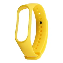 Силіконовий ремінець для фітнес браслетів Xiaomi Mi Band 3/4, Silicone, yellow, зі зручною застібкою, на фітнес трекер та смарт годинник, ArmorStandart (ARM51833)