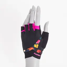 Рукавички для фітнесу MAD MAX Flower Power MFG 770, Black/Pink - XS