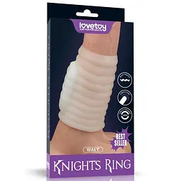 Насадка на пеніс Vibrating Wave Knights Ring, 10 см (білий)