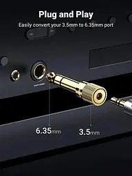 Перехідник UGREEN 6,35 мм 1/4 "тато" на 3,5 мм 1/8 "мама" аудіо адаптер 2 шт в упаковці (20503) - мініатюра 2