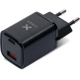 Зарядний пристрій Vinga USB-C PD 30 Вт + USB-A QC 30 Вт, дисплей, макс. 33 Вт (VCR30ACDB) - мініатюра 3