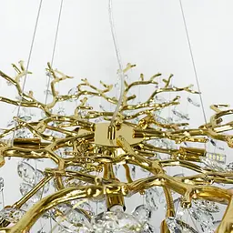 Вишукана золота люстра DIAMINA з кришталевим камінням Ø 60 см | Арт. 33007-600 GD | Line F - мініатюра 6
