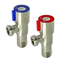 Крани кутові приладові Solone DF-1222 нержавіюча сталь 1/2"х1/2" 2 шт. 30412