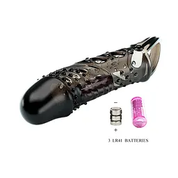 Насадка на пеніс Pretty Love Penis Sleeve Cecelia 18.5 см чорний - мініатюра 5