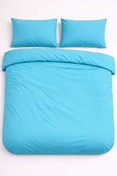 Підковдра на блискавці Ecotton двоспальна 175х215 см фланель з бавовни Blue sky блакитний (24439)