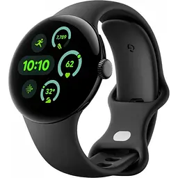 Смарт-годинник Google Pixel Watch 3 45 mm Wi-Fi Matte Black Aluminum Case/Obsidian Active Band