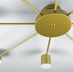 Стельовий LED світильник золотистого кольору Line.F DE 34/8 GD - мініатюра 4