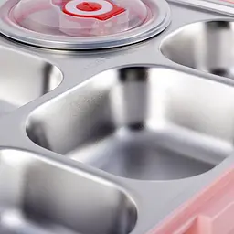 Ланч-бокс Snack на 5 секцій пластик та нержавіюча сталь. Kamille 1000 мл kuh0007578 - мініатюра 5