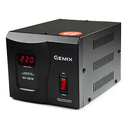 Стабілізатор напруги Gemix GX-501D 500 ВА/350 Вт цифрові індикатори пластиковий корпус - мініатюра 2