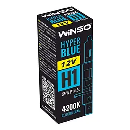 Автолампа WINSO H1 HYPER BLUE 4200K 55W P14.5s (712140) - мініатюра 3