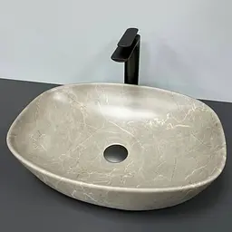 Умивальник VBI Olbia beige stone накладний VBI-014301 - мініатюра 3