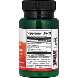 NMN + буряк Swanson NMN + Beet Root Complex 30 веганських капсул - мініатюра 2