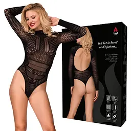Боді Hot in Here Surprise, S/M/L (чорний) - мініатюра 3