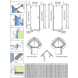 Душові двері Radaway Essenza Pro PTJ 57x200 ліва, безпечне скло, прозоре, чорна (10100000-54-01L) - мініатюра 5