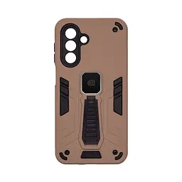 Чехол для Samsung Galaxy A17 4G (A175), Proover, коричневый, с подставкой и магнитом, противоударный, ударопрочный, бронированный, панель-накладка, защита всего корпуса, термополиуретан (TPU) + поликарбонат (PC), ArmorStandart (ARM86717)