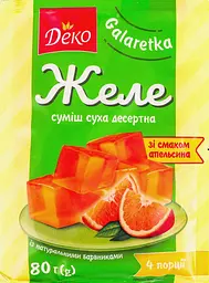 Желе Деко зі смаком апельсина, 80 г (743378) - мініатюра 4