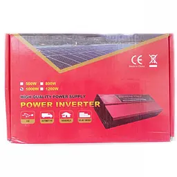 Автомобільний інвертор Aton Solar Power Inverter 006 модифікована синусоїда Red 1 розетка 1 USB з 12V на 220V 1000W (11032) - мініатюра 5
