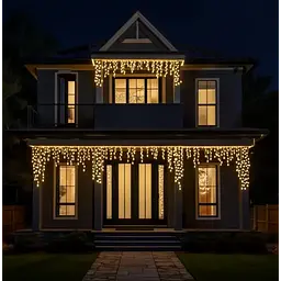 Вулична гірлянда Бахрома GarlandoPro 25 м 405 LED білий дріт Жовтий 25MWY - мініатюра 4
