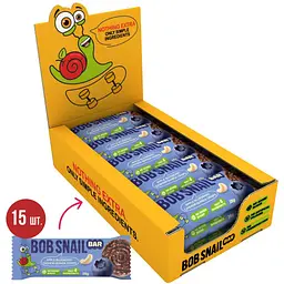 Уцінка. Набір фруктово-ягідно-горіхових батончиків Bob Snail Яблуко-Чорниця-Кеш’ю-Кріспи Кіноа 35 г x 15 шт. 