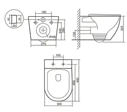 Унітаз підвісний Qtap Robin Ultra Quiet, з сидінням Slim Duroplast/ Soft-close/ Quick relase QT13332381АSSB - мініатюра 8