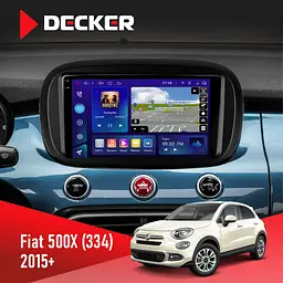 Штатная магнитола Fiat 500X (334) 2015+ Decker D9-009 4x64, DSP, 4G, 2k Decker (НФ-00008666)