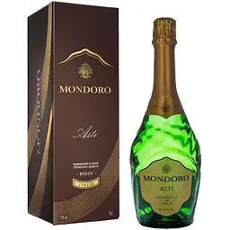 Вино ігристе Mondoro Asti DOCG біле солодке 0.75 л х 2 шт. в подарунковій упаковці - мініатюра 2